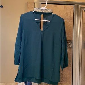 Dark green sparkle top